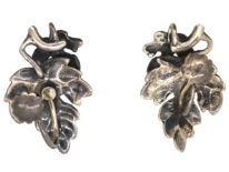 Rare Bernard Instone Silver Leaf Necklace, Bracelet & Earrings Set in Liberty of London Red Box