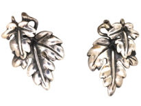 Rare Bernard Instone Silver Leaf Necklace, Bracelet & Earrings Set in Liberty of London Red Box