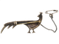 Silver & Marcasite Peacock Brooch