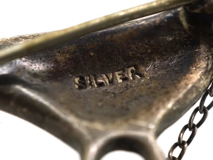 Silver & Marcasite Peacock Brooch