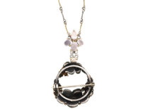 Silver & Gold Arts & Crafts Necklace by Dorrie Nossiter set with Opals