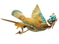 Regency 15ct Two Colour Gold Dove of Peace Brooch