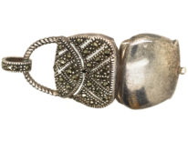 Silver & Marcasite Handbag Locket
