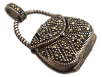 Silver & Marcasite Handbag Locket