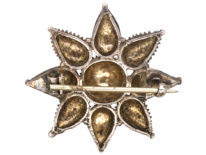 Victorian Silver Flower Brooch