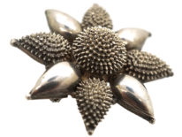 Victorian Silver Flower Brooch