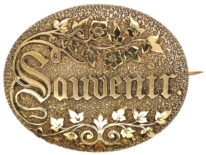 Victorian Silver Gilt Souvenir Brooch
