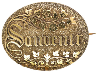 Victorian Silver Gilt Souvenir Brooch