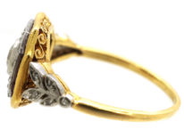 Art Deco 18ct Gold, Platinum, Ruby & Diamond Octagonal Ring
