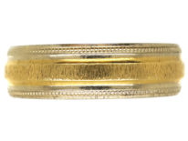 18ct Two Colour Gold Wedding Band