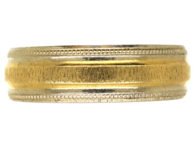 18ct Two Colour Gold Wedding Band