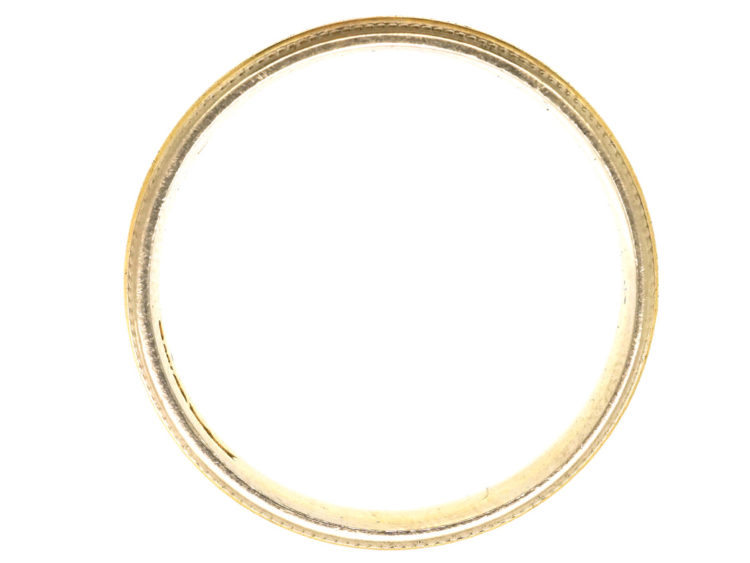 18ct Two Colour Gold Wedding Band