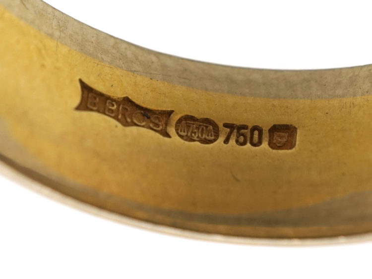 18ct Two Colour Gold Wedding Band
