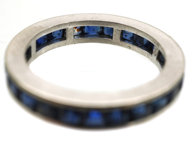 18ct White Gold Sapphire Eternity Ring
