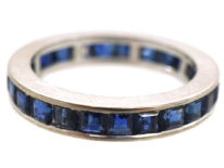 18ct White Gold Sapphire Eternity Ring