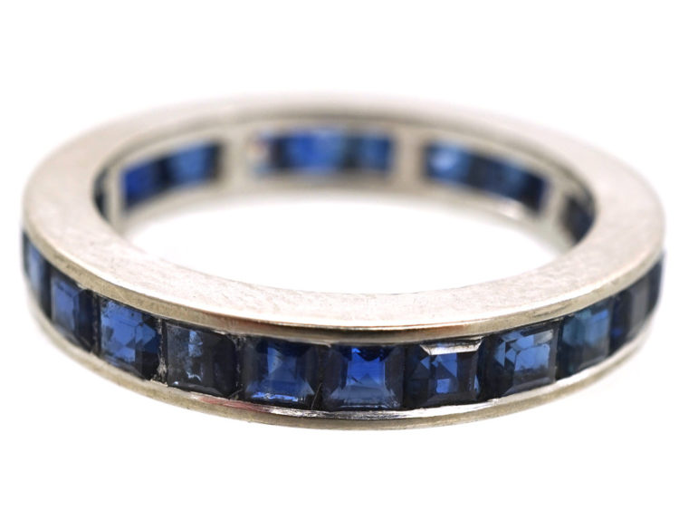 18ct White Gold Sapphire Eternity Ring