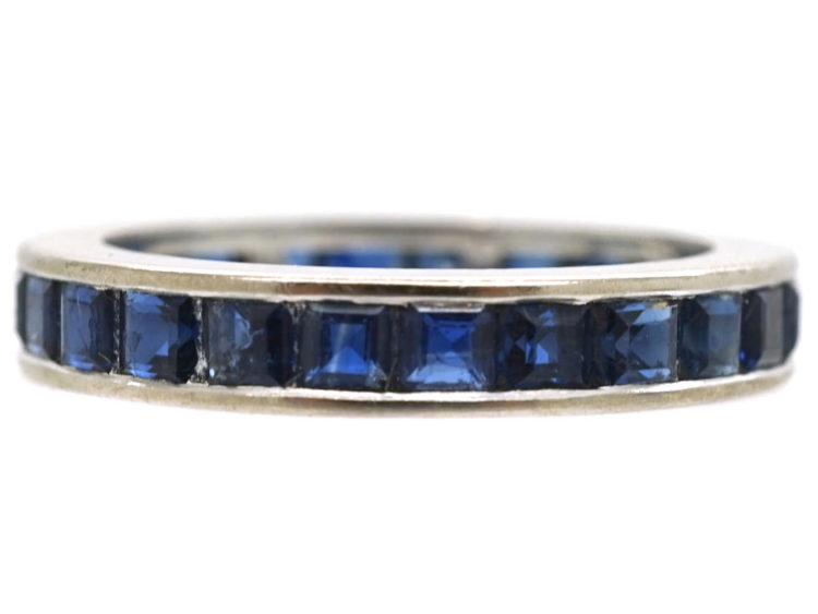 18ct White Gold Sapphire Eternity Ring