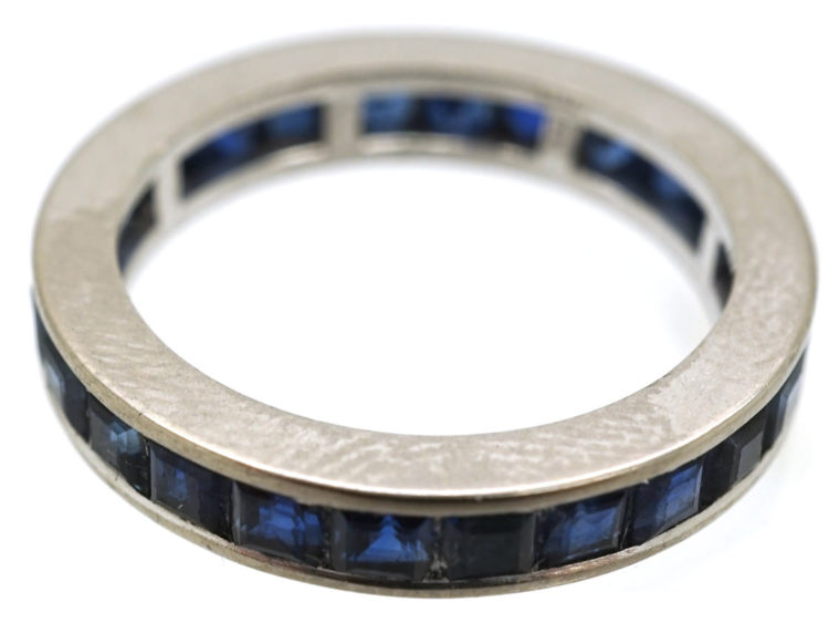 18ct White Gold Sapphire Eternity Ring