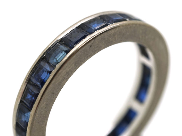18ct White Gold Sapphire Eternity Ring