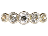Edwardian 18ct Gold & Platinum, Five Stone Diamond Ring
