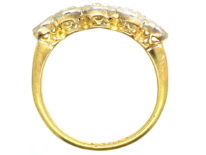 Edwardian 18ct Gold & Platinum, Five Stone Diamond Ring