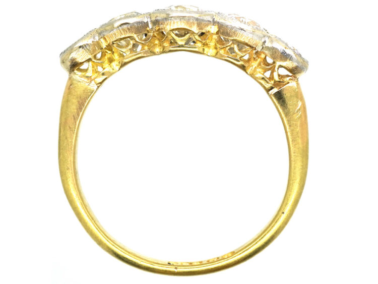 Edwardian 18ct Gold & Platinum, Five Stone Diamond Ring