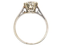 Art Deco Diamond Single Stone Platinum Ring