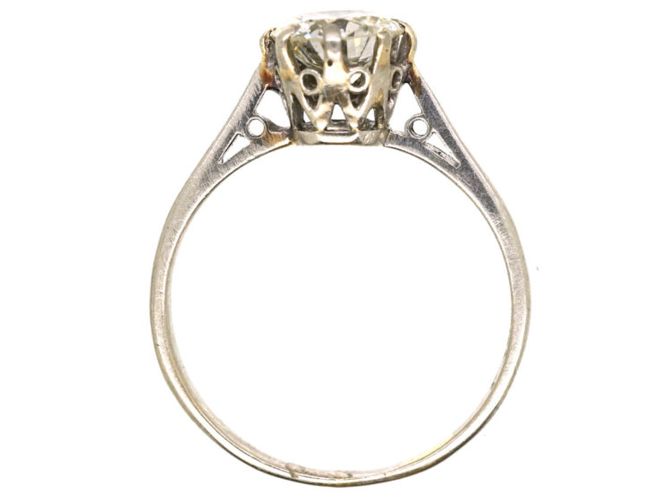 Art Deco Diamond Single Stone Platinum Ring