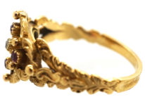 Early Victorian 18ct Gold, Ruby & Diamond Ring