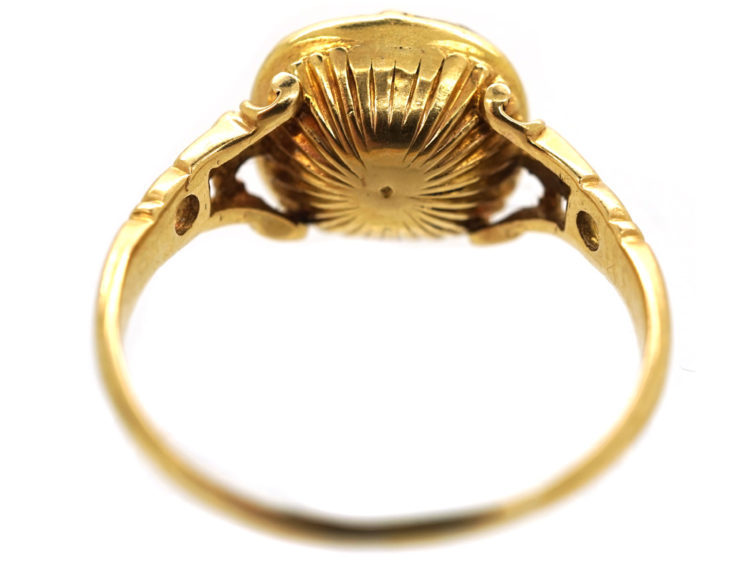 Georgian 18ct Gold & Foiled Citrine Ring