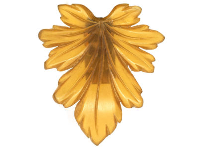 Art Deco Carved Horn Clip