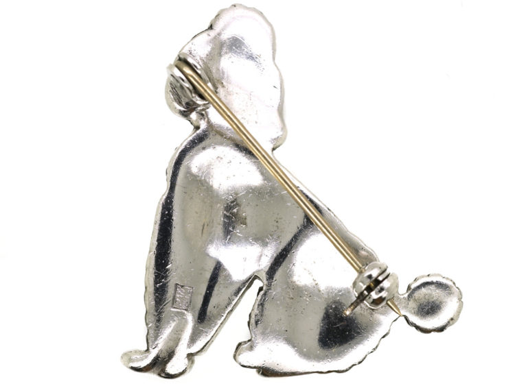 Silver & Marcasite Poodle Brooch