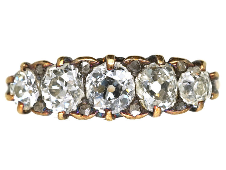 Victorian 18ct Gold Five Stone Diamond Ring