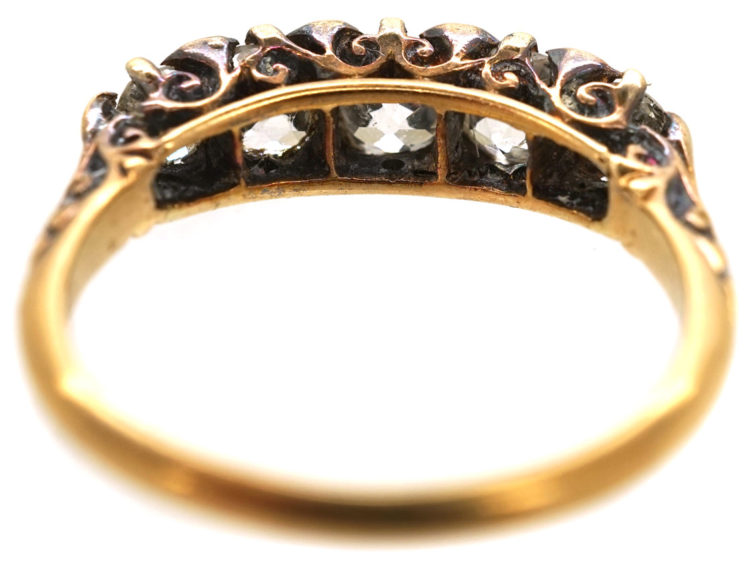 Victorian 18ct Gold Five Stone Diamond Ring