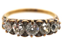 Victorian 18ct Gold Five Stone Diamond Ring