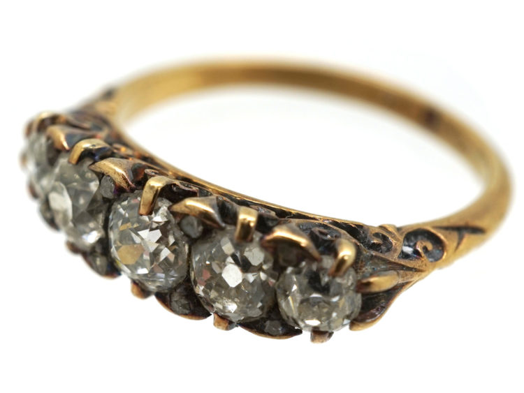 Victorian 18ct Gold Five Stone Diamond Ring