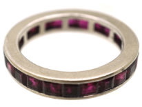Art Deco 18ct White Gold Ruby Eternity Ring