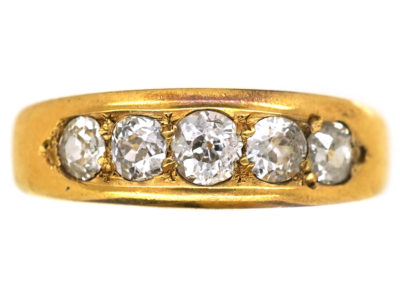 Edwardian 18ct Gold, Five Stone Diamond Ring