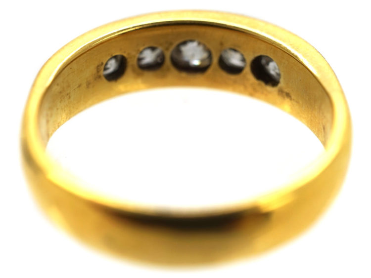 Edwardian 18ct Gold, Five Stone Diamond Ring