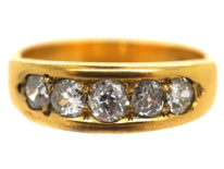 Edwardian 18ct Gold, Five Stone Diamond Ring