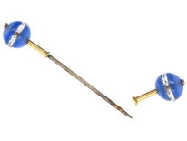 Art Deco Chalcedony & Rock Crystal Sûreté Pin