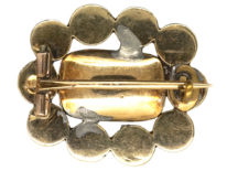 Georgian 9ct Gold & Coral Lace Brooch