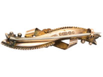 Victorian 9ct Gold & Split Pearl Buckle Brooch