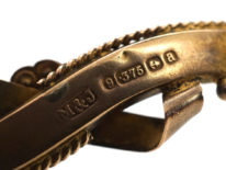 Victorian 9ct Gold & Split Pearl Buckle Brooch