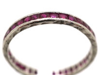 Art Deco 18ct White Gold Ruby Eternity Ring