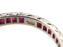 Art Deco 18ct White Gold Ruby Eternity Ring