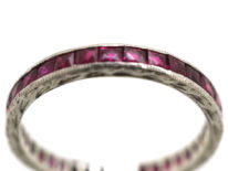 Art Deco 18ct White Gold Ruby Eternity Ring