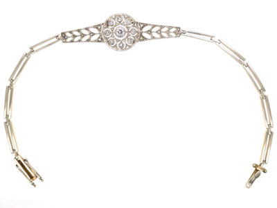 14ct Gold & Diamond Russian Bracelet