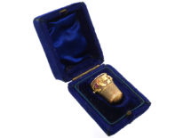Victorian 15ct Gold Thimble with Stones that Spell Regard