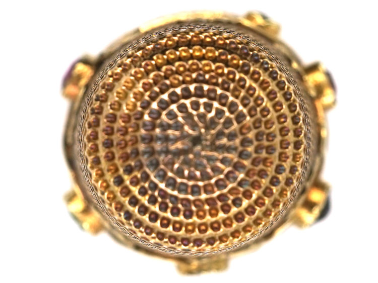 Victorian 15ct Gold Thimble with Stones that Spell Regard